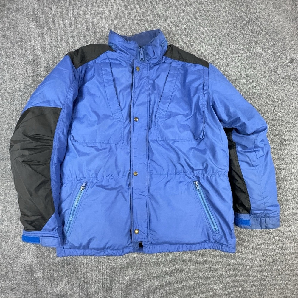 Vintage Snow Goose Jacket Mens XL Blue Colorblock Down Ski Winter Canada Outdoor